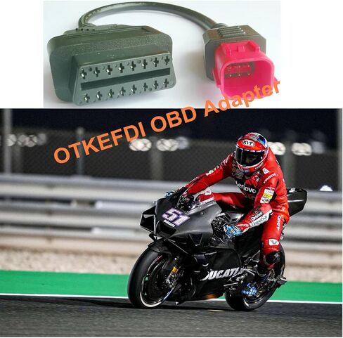 EURO5 6Pin OBD Diagnostic Motorbike Adaptor,Motorcycle Motorrad Diagnostic OBD2 K-Line CAN-Bus Diagnosis Cable Black+Red 40CM in Saudi Arabia