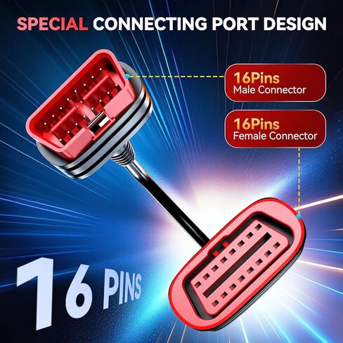 THINKCAR THINKDIAG 16 Pin Obd2 كابل تمديد عالمي من ذكر إلى أنثى فائق الانخفاض مسطح obdii تحويل محول تشخيص الكابل للماسح الضوئي Thinkscan، 2 قدم، 60 سم in Kuwait