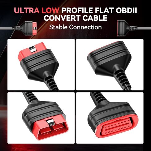 THINKCAR THINKDIAG 16 Pin Obd2 كابل تمديد عالمي من ذكر إلى أنثى فائق الانخفاض مسطح obdii تحويل محول تشخيص الكابل للماسح الضوئي Thinkscan، 2 قدم، 60 سم in Kuwait