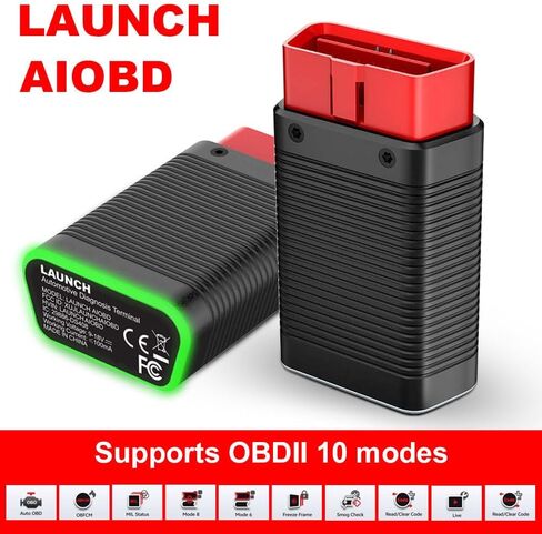 إطلاق موصل الماسح الضوئي AIOBD Bluetooth obd2، موصل الماسح الضوئي العالمي obd2 عالي السرعة لـ 95% من السيارات. in Kuwait