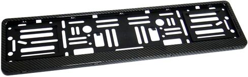 RZGMTSPT 1x Black Hydrographic Carbon Fiber Standard European Car License Plate Holder Surround Euro Frame Bracket in Saudi Arabia