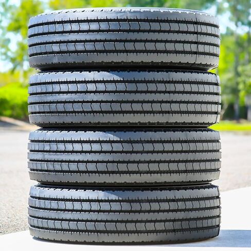 Set of 4 (FOUR) Cargo Max RT809 All Steel Heavy Duty Premium Trailer Radial Tires-ST225/75R15 225/75/15 225/75-15 123/119M Load Range G LRG 14-Ply BSW Black Side Wall in Saudi Arabia
