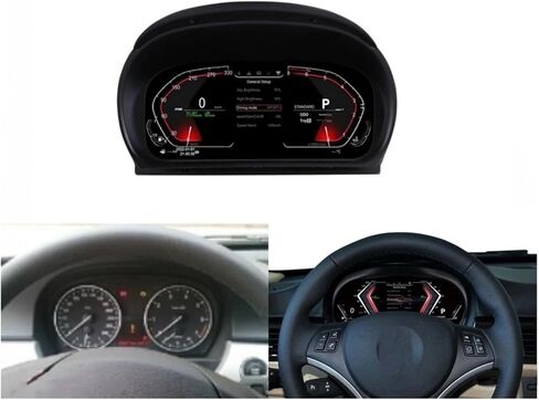 Android Screen Compatible With BMW E90/E91/E93 2005-2012 Speedometer Car Digital Cluster Cockpit Dashboard Instrument Panel Carplay in Saudi Arabia