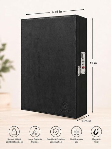 Faraday Key Box with Combination Lock (Black) – Wall Mounted Signal Blocking Box for Car Keys, RFID Cards & Fobs – Holds 6 Keys + 2 Card Sleeves From Malachor in Kuwait