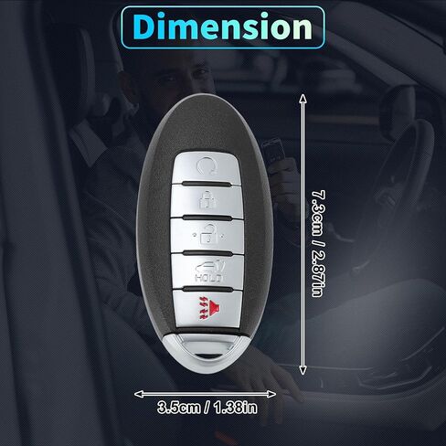 X AUTOHAUX CWTWB1G744 433Mhz Replacement Keyless Entry Remote Smart Key Fob for Nissan Armada 17-20 for Infiniti QX80 LE Premium 285E31LA5A 46 Chip 5Buttons 2Pcs in Kuwait