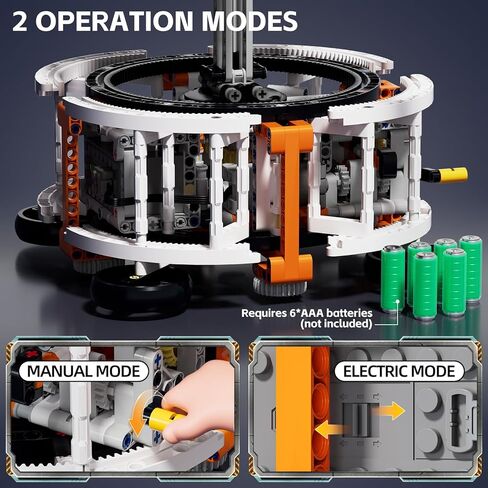 Dual-Mode Spinning Solar System Space Building Kit, STEM Model with Rotating Planets, Light-up Sun and Astronomy Educational Toys for Kids, Outer Space Birthday Gift for Ages 8+ (1282 PCS) in Kuwait