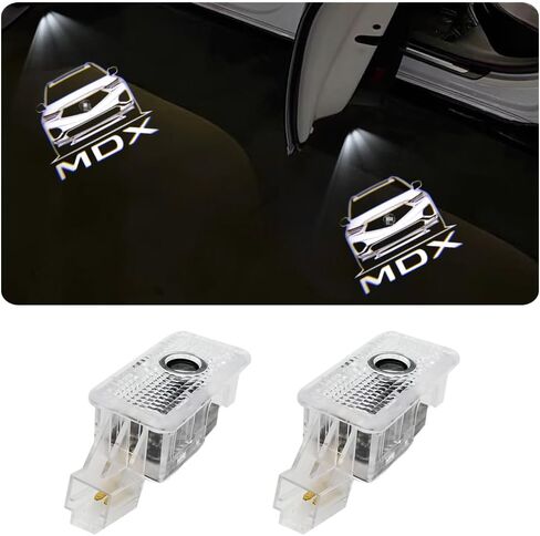 2pcs Car LED Door Logo Projector Ghost Shadow Light Compatible for MDX 2007-2020 Series Accessories LED Laser Car Courtesy Step Light in Saudi Arabia