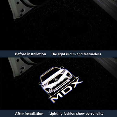 2pcs Car LED Door Logo Projector Ghost Shadow Light Compatible for MDX 2007-2020 Series Accessories LED Laser Car Courtesy Step Light in Saudi Arabia