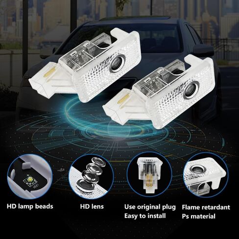 2pcs Car LED Door Logo Projector Ghost Shadow Light Compatible for MDX 2007-2020 Series Accessories LED Laser Car Courtesy Step Light in Saudi Arabia