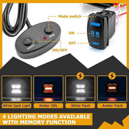 طقم دعامات تثبيت لإضاءة غطاء محرك السيارة من WeiSen مع مجموعة أسلاك لإضاءة LED مقاس 3 بوصات متوافقة مع Toyota Tacoma 1995-2004 in Kuwait