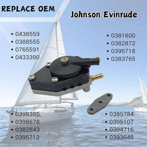 قارب البحرية 438559 مضخة الوقود لجونسون Evinrude 6 8 25 35 50 55 60 65 70 75 85 100 105 115 125 135 140 150 155 175 200 235 HP استبدال المحركات الخارجية 388555 0433390 in Kuwait
