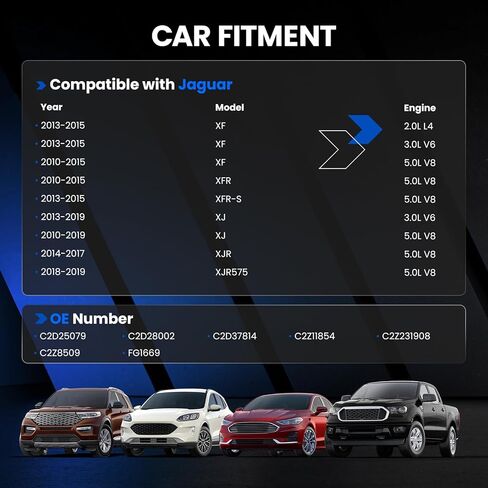 مجموعة وحدة مضخة الوقود FG1669 متوافقة مع جاكوار XF XFR 2010-2015، XJ 2010-2019، XJR 2014-2017، XJR575 2018-2019، 3.0L 5.0L، يستبدل C2D25079، C2D28002 in Kuwait