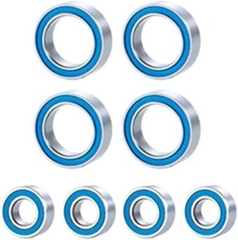 Compatible with Traxxas for E-Revo for Slash for Rally 1/16 RC Car Upgrades Parts Accessories 8PCS Rubber Sealed Ball Bearing Kit RC Assortment in Kuwait