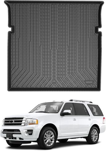 Mixsuper مناسب خصيصًا لبطانة البضائع 2003-2017 Ford Expedition/Lincoln Navigator (بدون موديلات EL أو L) خلف مقاعد الصف الثاني، سجادة أرضية صندوق الأمتعة الخلفي لجميع الأحوال الجوية in Kuwait
