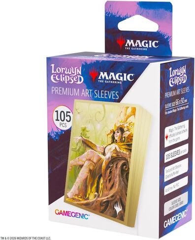Gamegenic Magic: The Gathering Lorwyn Eclipsed Premium Art Sleeves - High Perfect Morcant Design, 105 Textured Matte Sleeves, Smooth Shuffle & Card Protection, Full-Color, Acid-Free, PVC-Free in Kuwait