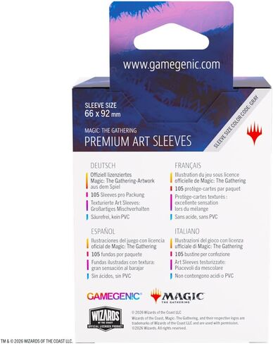 Gamegenic Magic: The Gathering Lorwyn Eclipsed Premium Art Sleeves - High Perfect Morcant Design, 105 Textured Matte Sleeves, Smooth Shuffle & Card Protection, Full-Color, Acid-Free, PVC-Free in Kuwait