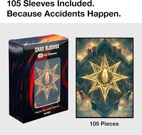 MTG Card Sleeves 105PCS | Dark Fantasy Style | The Pale Ministry | Matte Finish + Clear Front | 66x92mm – Standard Magic Size in Saudi Arabia