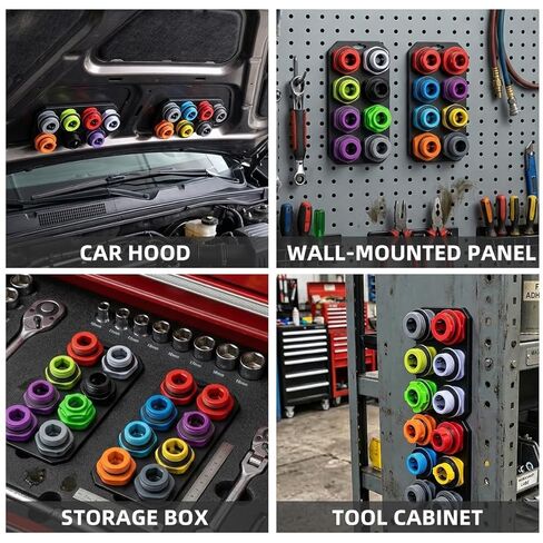 STONESTAR Engine Oil Funnel Kit, 18-Piece No Spill Oil Funnel Set with 12 Adapters, 1.59QT, Hands-Free, Magnetic Storage, for Oil Change, Fits GM Ford BMW Audi Toyota Honda in Saudi Arabia