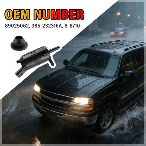 استبدال مضخة غسيل الزجاج الأمامي للسيارة OEM 8-6710، مضخة سائل غسيل الزجاج الأمامي للسيارة الأساسية تتضمن حلقة معدنية متوافقة مع كاديلاك جي إم سي بويك، مضخات سوائل الزجاج الأمامي الاحترافية in Kuwait