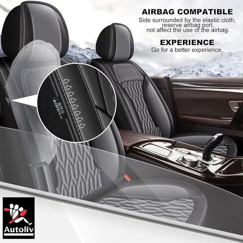 AOMSAZTO Fit for Nissan Rogue 2009-2026 Leather Seat Covers Full Set Waterproof Leather Car Seat Cushion Protector Black in Kuwait