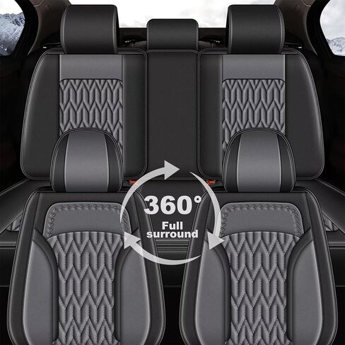 AOMSAZTO Fit for Nissan Rogue 2009-2026 Leather Seat Covers Full Set Waterproof Leather Car Seat Cushion Protector Black in Kuwait