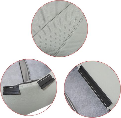 NLQR Front Driver Side Top Back Replacement Seat Cover Gray Microfiber Leather Compatible with Lexus ES350 2007 2008 2009 2010 2011 2012 in Kuwait