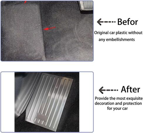 Car Accessories Fit for Hyundai Tucson 2022 2023 2024 Stainless Steel Interior Footrest Pad Pedal Cover Trim 1PC Set (Silver Wire Drawing) in Kuwait