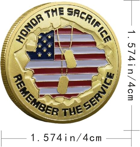 10pcs Military Challenge Coin Veteran Memorial Day We Stand for The Flag Commemorative Army Military Coins for Veterans in Saudi Arabia
