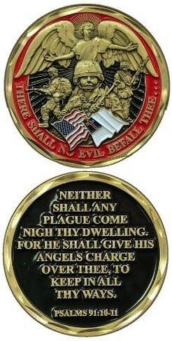 Eagle Crest Soldier's Psalm Challenge Coin, Brass Alloy in Kuwait