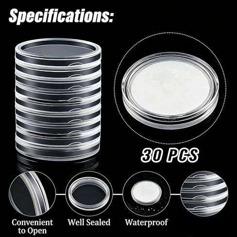 30 Pcs 40.6mm Silver Eagle Coin Holder Capsule,Acrylic Coin Case Silver Coin Storage for Collectors Round Clear in Saudi Arabia