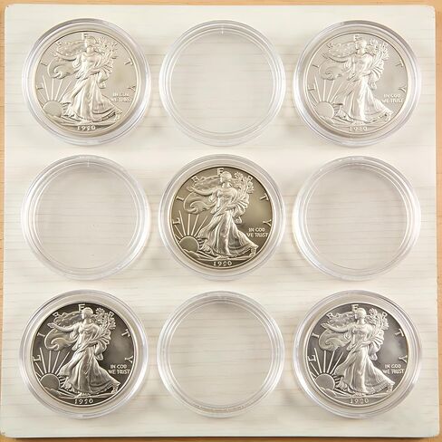 30 Pcs 40.6mm Silver Eagle Coin Holder Capsule,Acrylic Coin Case Silver Coin Storage for Collectors Round Clear in Saudi Arabia
