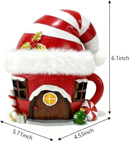 Santa Claus Decor Figurines Resin Christmas Santa Lighted Decorations Indoor Glowing Snowman LED Light Indoor Christmas Decoration for Home Office Table Xmas Party Ornament Gift in Saudi Arabia