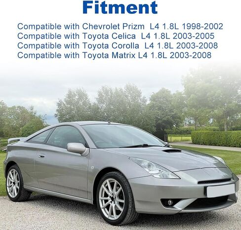 طقم شداد حزام سيربنتين متوافق مع Chevy Prizm 1998-2002، Toyota Celica 2003-2005، Corolla Matrix 2003-2008 L4 1.8L بديل لـ 38286 6PK1880 89356 419123 419-123 in Kuwait