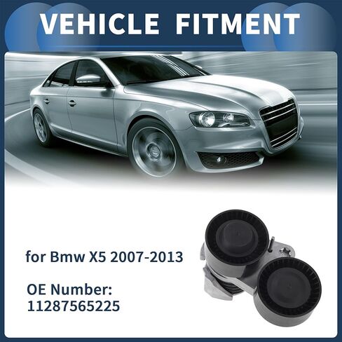 Belt Tensioner Drive Belt Tensioner Pulley Assembly for Bmw X5 2007-2013 No.11287565225 Metal 1 Pc in Kuwait
