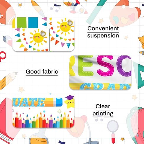 Preschool Graduation Backdrop and Banner, Pre K Graduation Decor, Class of 2026, Photography Background for Kindergarten Party, 72.8x43.3 Inches White in Saudi Arabia