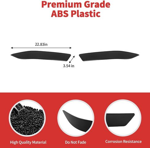 Front Headlight Turn Light Cover Kit Compatible with Ford Mustang 2024+ (Black) in Kuwait