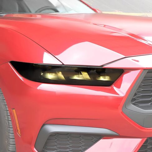 Front Headlight Turn Light Cover Kit Compatible with Ford Mustang 2024+ (Black) in Kuwait
