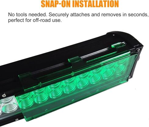 Snap-On Polycarbonate Modular Lens Cover – 42" Green for 3" Wide LED Light Bars, Off-Road Truck SUV ATV UTV in Saudi Arabia