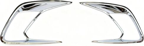 Auto Accessories Compatible with Toyota Grand Highlander 2024 2025 2026 Front Fog Light Lamp Cover Trim 2PC ABS Chrome in Saudi Arabia