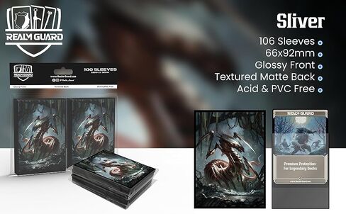 – 100ct Textured Matte TCG/MTG Card Art Sleeves (Sliver) in Saudi Arabia