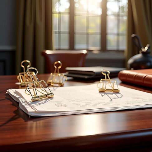 4Pcs Golden Hollow Out Long Tail Wire Binder Clips Paper Binder Clip Binder and Paper Clips Small in Size and Light in Weight Clips in Saudi Arabia
