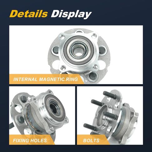2-Pack 512501 AWD Rear Wheel Bearing Hub Assembly Fit for 12-16 Honda CR-V, for 13-15 Acura RDX, 5 Lugs w/ABS 42200T0A951 in Saudi Arabia
