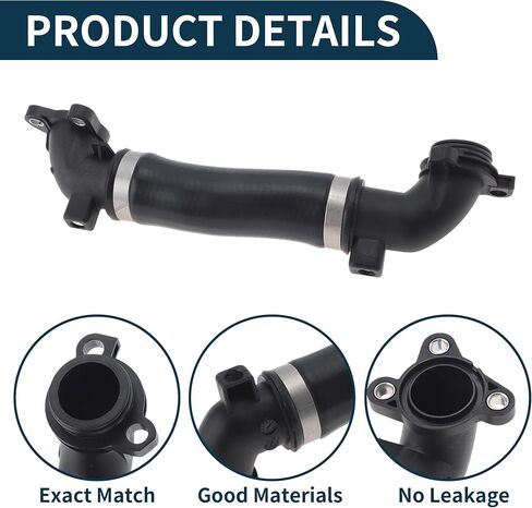 Radiator Hose Heater Hose No.11538650984 for BMW 230i Base 2.0L 2022-2025 Rubber Coolant Pipe Black 1 Pc in Kuwait