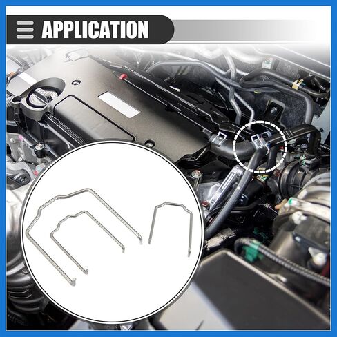 زنبرك الاحتفاظ بخرطوم الرادياتير، مشبك مشبك حذاء الحصان، لسيارة BMW E39 E38 E60 E90، معدن، لون فضي، مجموعة واحدة من ملحقات السيارات in Kuwait