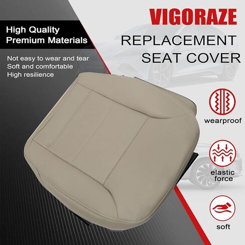 Driver Bottom Leather Replacement Seat Cover Tan Compatible with Mercedes-Benz ML 320 ML 350 ML 450 2009 2010 2011 2012 2013 in Saudi Arabia