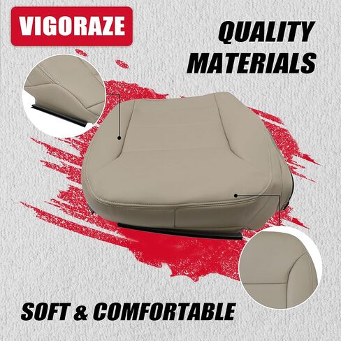 Driver Bottom Leather Replacement Seat Cover Tan Compatible with Mercedes-Benz ML 320 ML 350 ML 450 2009 2010 2011 2012 2013 in Saudi Arabia