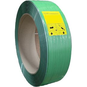 GAPCO Polyester Strapping for Friction Weld Tools, 4000' Length, 5/8" x 0.035" (PET) Strapping Roll of 16" x 6" Core Size, 1400 lbs Break Strength Green, Hand/Machine Grade1 Coil in Saudi Arabia