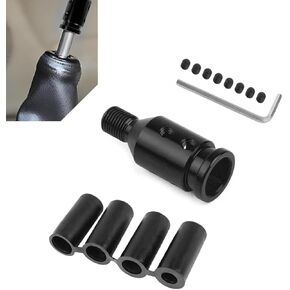 M12 x 1.25 Car Shift Knob Adapter, Aluminum Alloy Gear Shifter Adapter, Non-Threaded Car Manual Shift Connector Modification Replacement, Universal for Most Cars, SUVs, Trucks (Black) in Saudi Arabia