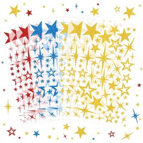 536Pcs 8Sheets Star Stickers Gold Stars Stickers Self Adhesive Large Small Star Shape Sticker 4Sizes Golden Star Stickers for Kids Reward Teacher Scrapbooking DIY Craft Home Christmas Party Decals in Saudi Arabia