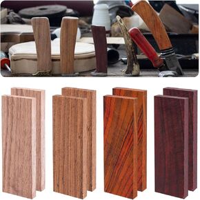 8Pcs Desert Ironwood & Exotic Wood Knife Scales Blanks, 4 Styles 4.72" x 1.57" x 0.39" Unfinished Natural Hardwood Handle Material for Knife Making, DIY Crafts, Carving, Tool Handles & Woodworking in Saudi Arabia